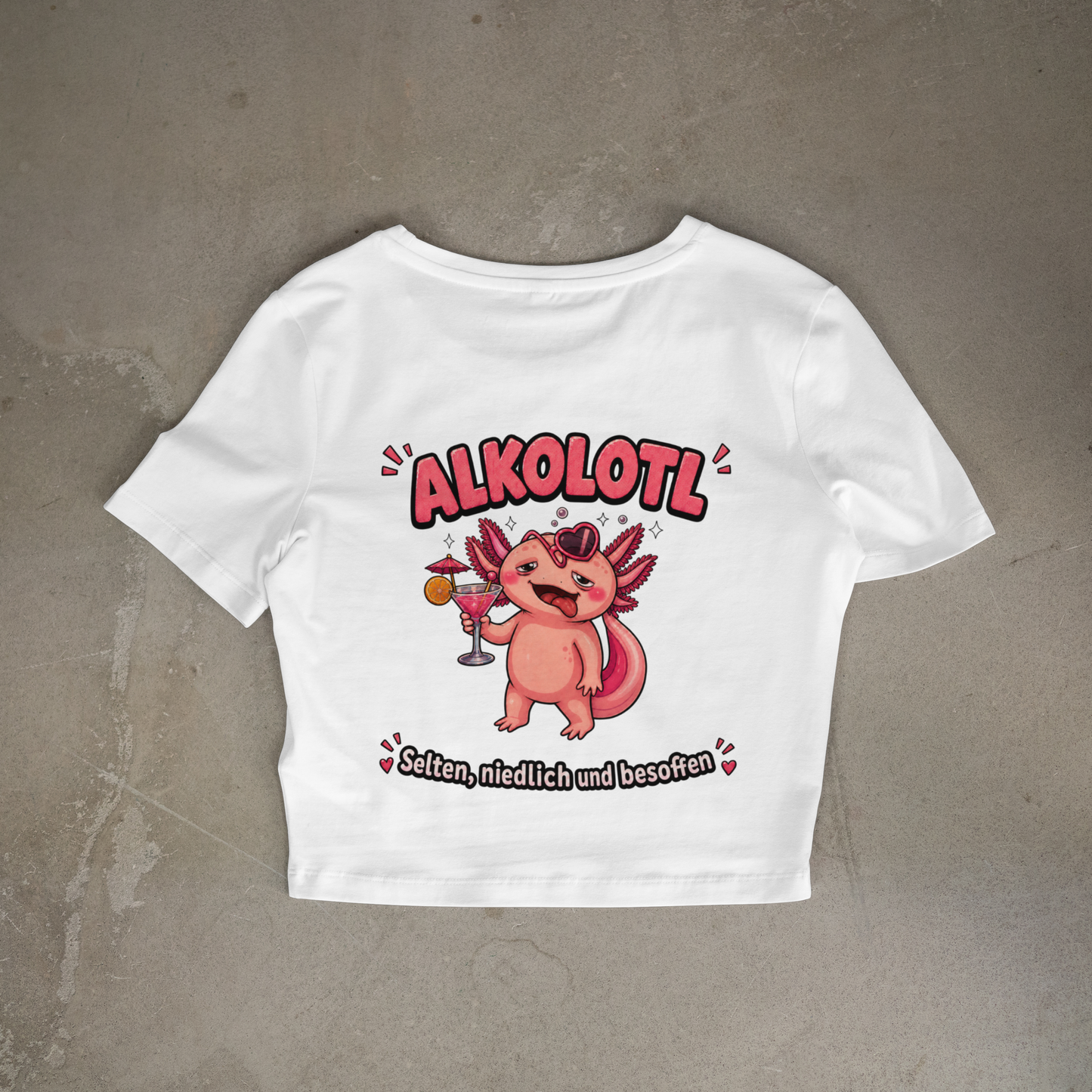 Alkolotl besoffen Cropped Tee